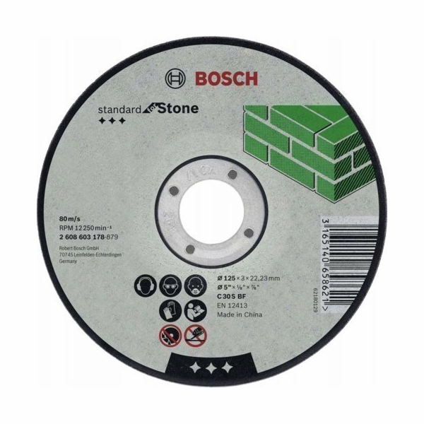 Bosch 2608603178 Kotouč řezný rovný na kámen 125x3x22,23 mm