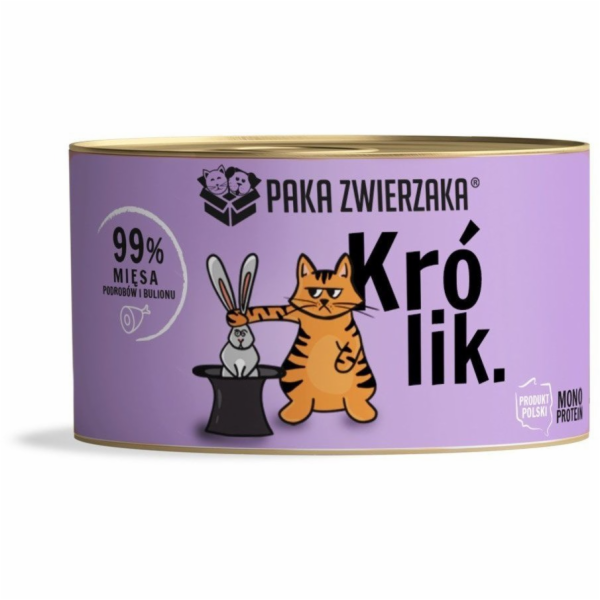PAKA ZWIERZAKA Rabbit - mokré krmivo pro kočky - 200g