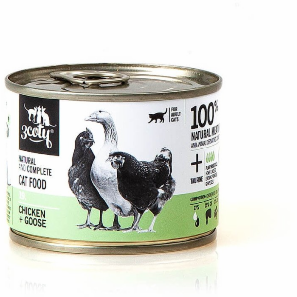 3COTY 19. Chicken and Goose - mokré krmivo pro kočky - 180g