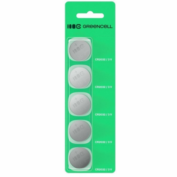Green Cell 5x knoflíkové baterie CR2032