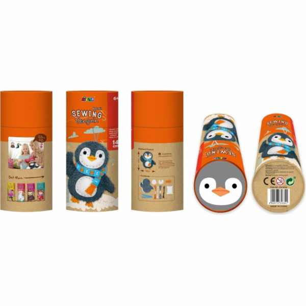 MG DYSTRYBUCJA Sada na šití klíčenek s tučňákem