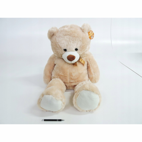 Madej Plyšový medvídek s mašlí 100 cm béžový