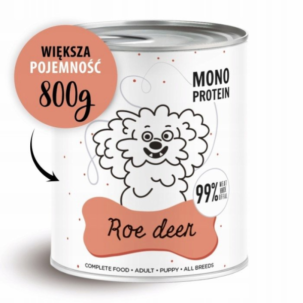 PAKA ZWIERZAKA Pepe Roe deer - vlhké krmivo pro psy - 800g