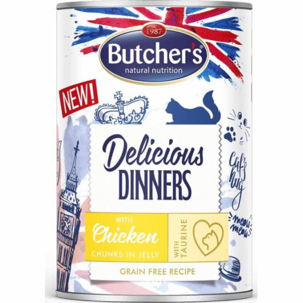 BUTCHER S Delicious Dinners Chicken Jelled Pieces - mokré...