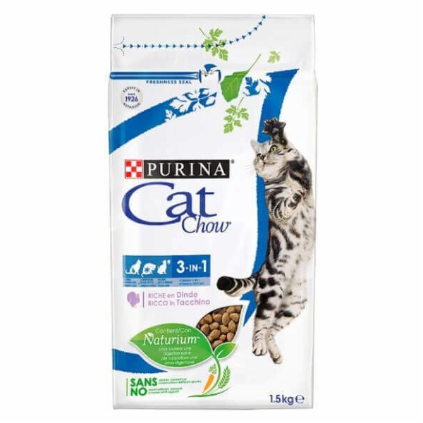 Purina CAT CHOW suché krmivo pro kočky 1,5 kg Adult Turkey