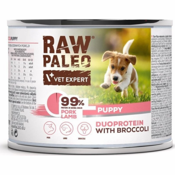 VETEXPERT Raw Paleo Duoprotein Pork & Lamb Puppy - vlhké ...