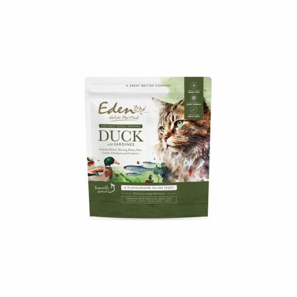 EDEN Kachna a Sardinka - suché krmivo pro kočky - 1,5 kg