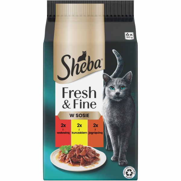 SHEBA Fresh & Fine Meat Dishes in Sauce - mokré krmivo pr...