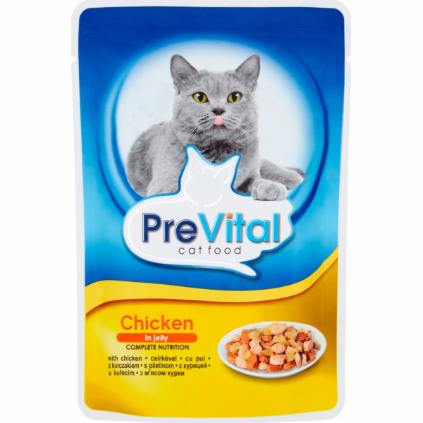 PREVITAL Chicken in jelly - mokré krmivo pro kočky - 100g