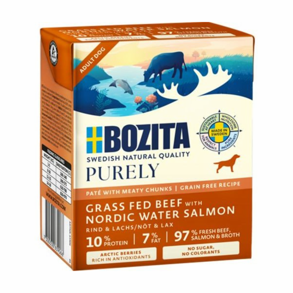 BOZITA Purely Paté Duoprotein Beef and salmon - vlhké krm...