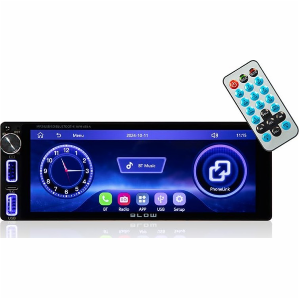 BLOW AVH-686A 1DIN 7palcové autorádio s RDS, MP3/USB/micr...