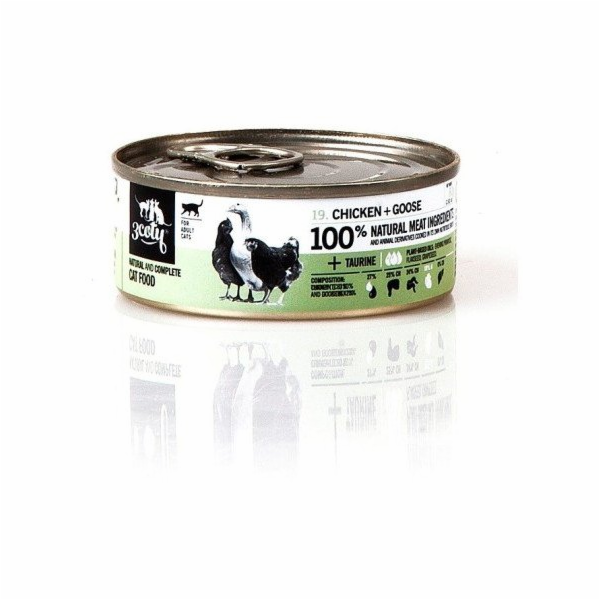 3COTY Chicken with goose - mokré krmivo pro kočky - 80g