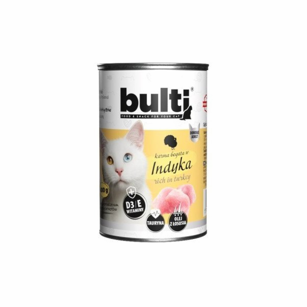 BULTI Rich in turkey - mokré krmivo pro kočky - 400g