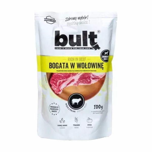 BULT Rich in beef - vlhké krmivo pro psy - 100g