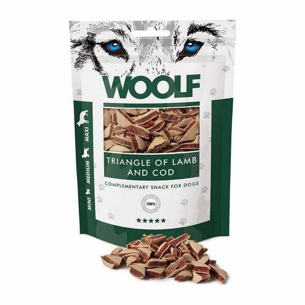 WOOLF Lamb with cod - pamlsek pro psa - 100g