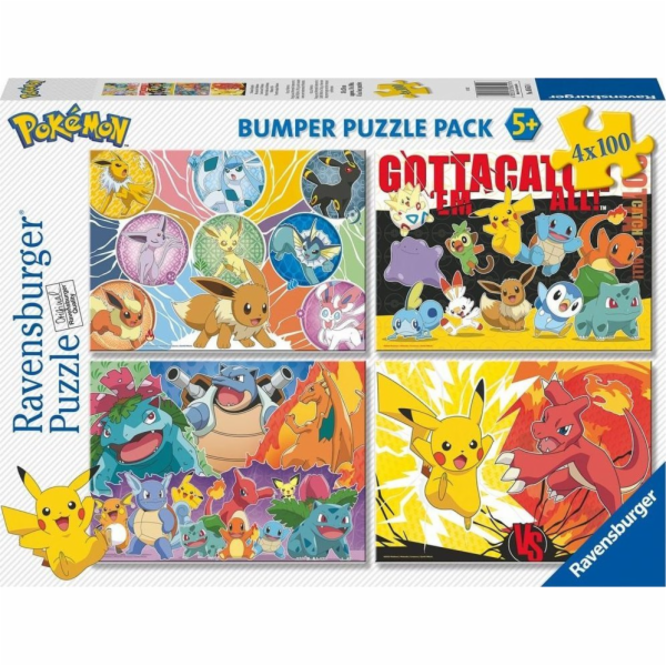 Ravensburger Polska Puzzle Pokémon 4x100 dílků