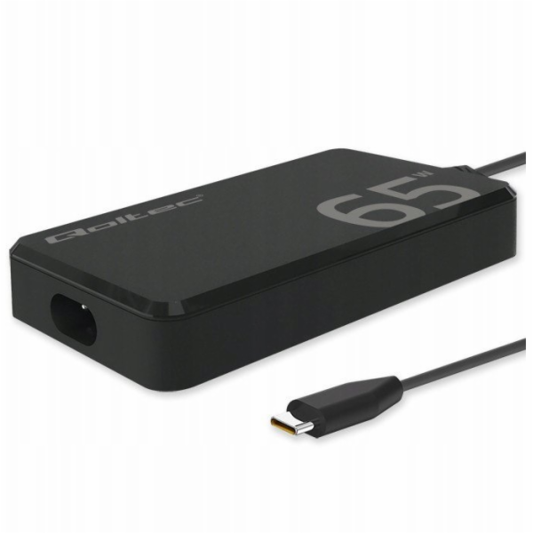 Qoltec 65W GaN super rychlá SLIM nabíječka do zásuvky | P...