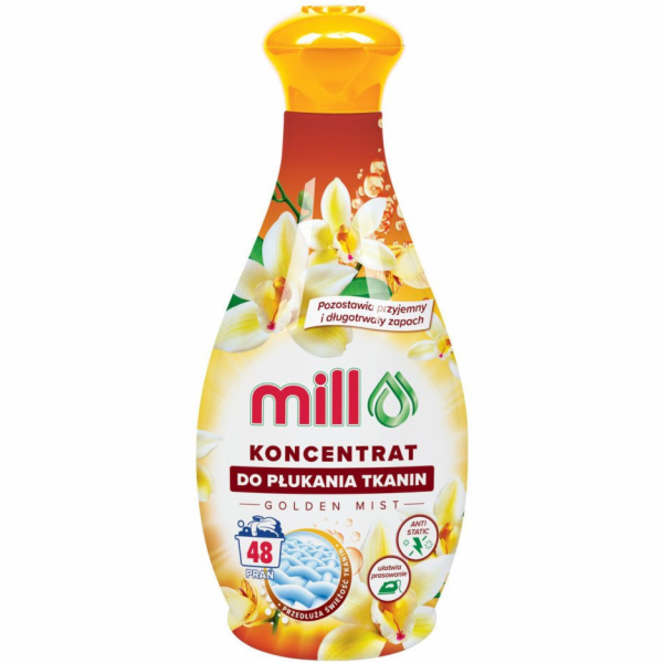 MILL Koncentrovaný změkčovač tkanin GOLDEN MIST 1,3 l, 48...