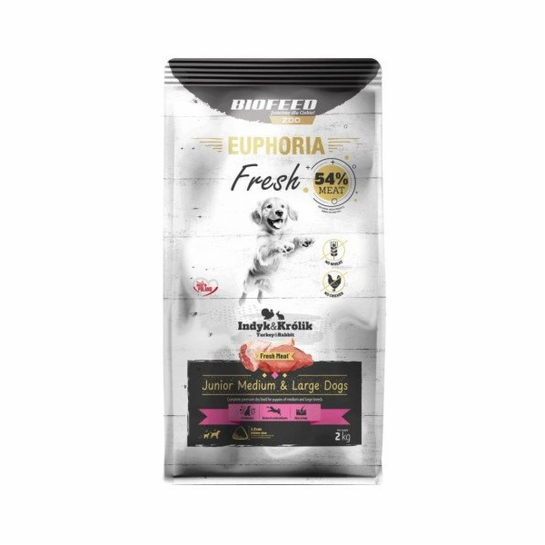 BIOFEED Euphoria Junior Medium & Large dogs Turkey with r...