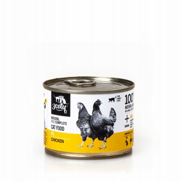 3COTY 01 Chicken - mokré krmivo pro kočky - 180g