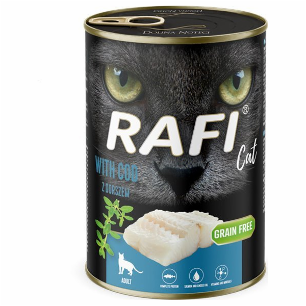 RAFI Cat Adult  with cod - mokré krmivo pro kočky - 400g