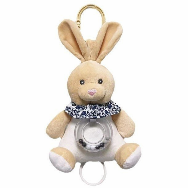 TULILO Béžová hudební skříňka Zajíček 18 cm