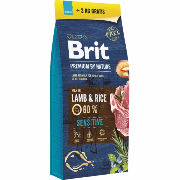 Brit Premium by Nature Sensitive Lamb and rice - suché kr...