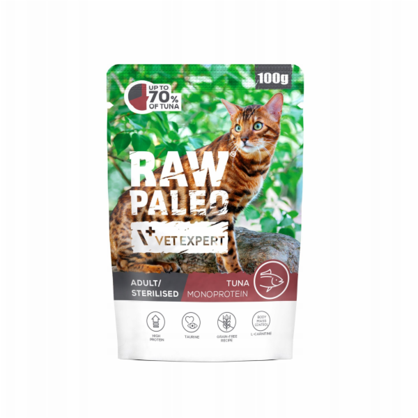 VetExpert Raw Paleo Adult Sterilised Tuna - mokré krmivo ...
