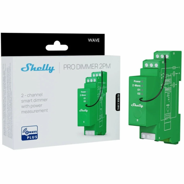 Shelly Wave Pro Dimmer 2PM – Z-Wave stmívač osvětlení, 2 ...