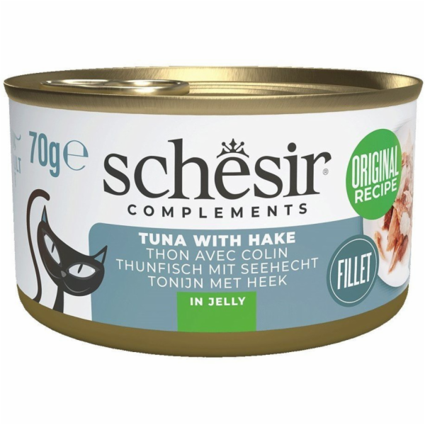 SCHESIR Complements Tuna with hake in jelly - mokré krmiv...