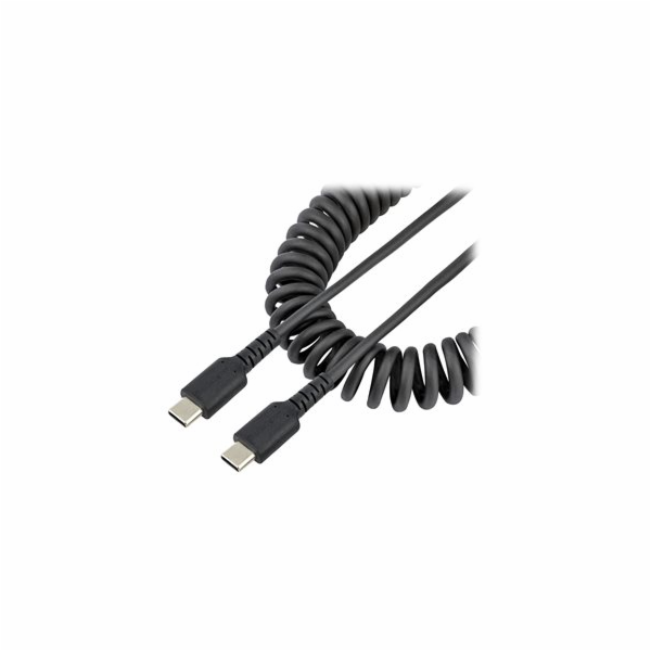 StarTech 20in (50cm) USB C Charging Cable, Coiled Heavy D...