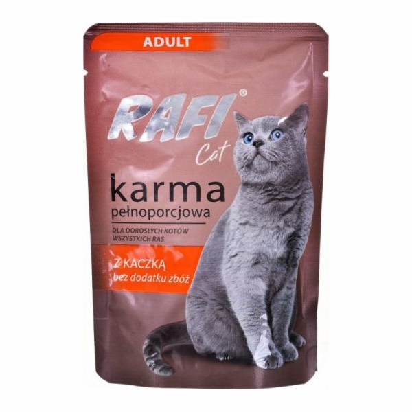 RAFI Cat Adult with duck - mokré krmivo pro kočky - 100g