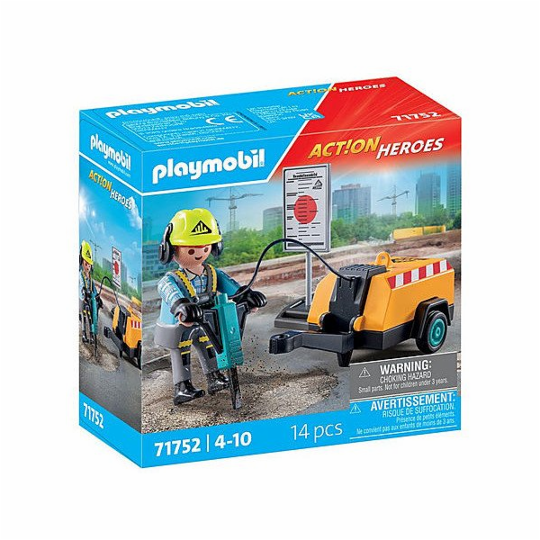 Playmobil Action Heroes 71752 Stavební dělník se sbíječkou