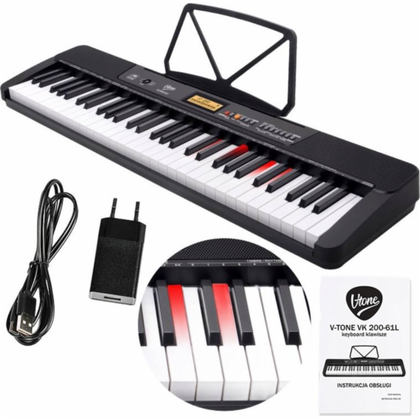 V-TONE VK 200-61L - klávesnice pro děti k výuce hry