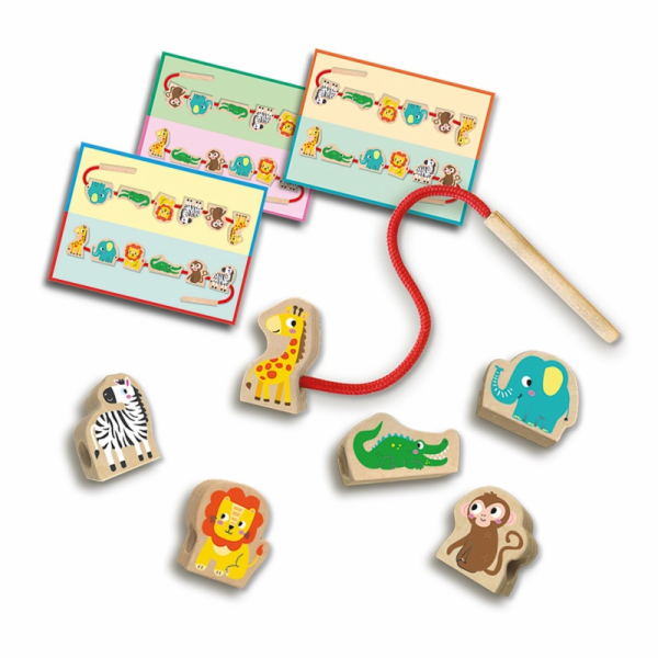 Kreativní sada SES Kreativní šněrovací korálky se zvířaty...