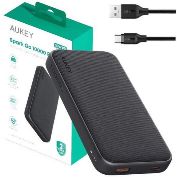 AUKEY PowerBanka PB-Y46P | 10000 mAh | 20 W | 2x USB | ka...