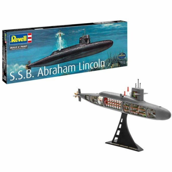 Revell Plastikový model lodi SSB Abraham Lincoln W/IN 1/253