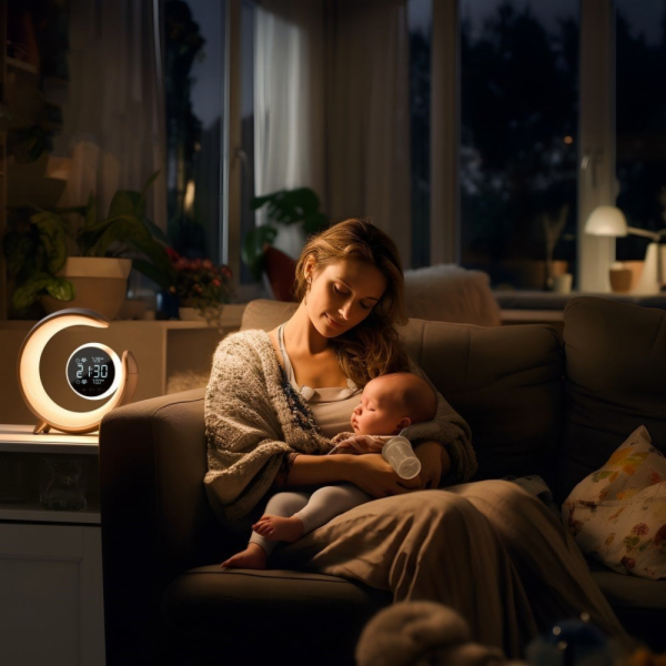 IMMAX LED noční lampička PEACOCK s hodinami/ RGB světlo/ ...