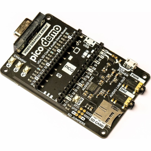 PiMoroni Pimoroni Pico VGA Demo Base - audio/video rozšíř...