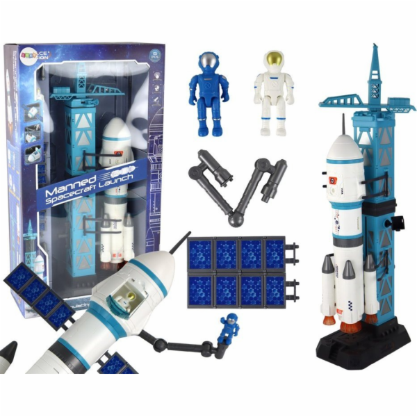 LeanToys Vesmírná mise Hračka Raketa Astronauti Odpalovac...