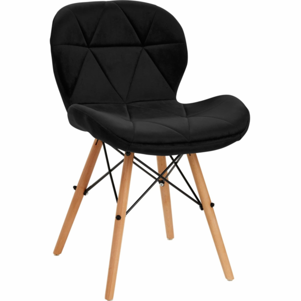 Activeshop Skandinávská židle 4Rico QS-186 sametově černá