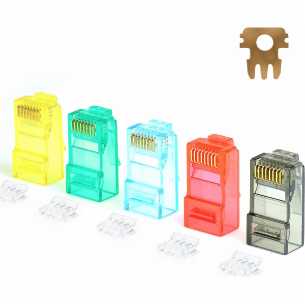 NetRack RJ45 UTP zástrčka kat. 6, lanko, Netrack, barevný...