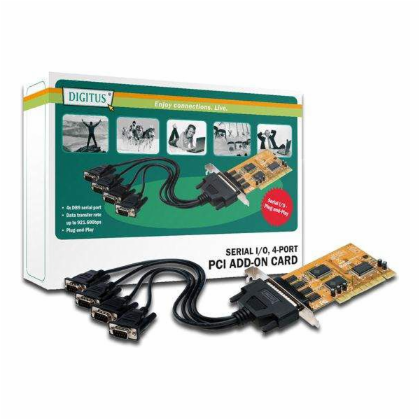 Digitus PCI řadič - 4x sériový port DB9 (DS-33002A)