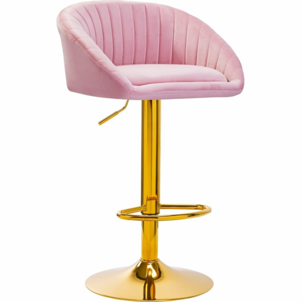 Activeshop Barová židle 4Rico QS-B16G sametově růžová