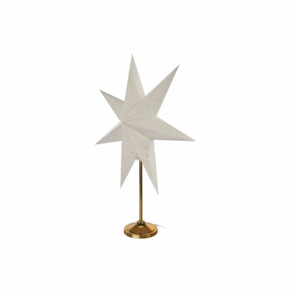 Vánoční hvězda papírová se zlatým stojánkem, 45 cm, vnitřní