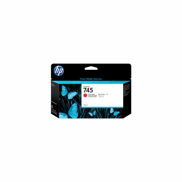 HP 745 - 130 ml - chromová červená - originální - DesignJ...