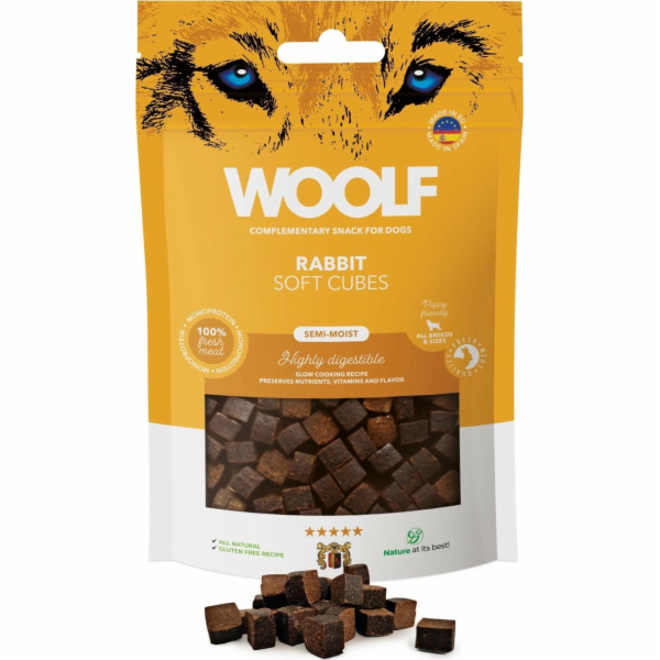 WOOLF Soft Cubes Rabbit - pamlsek pro psa - 100g
