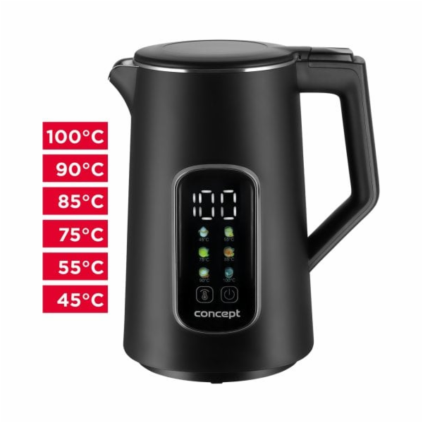 Concept RK-3385 Rychlovarná konvice 1,7 l 2200 W Černý