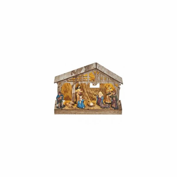 LED vánoční betlém dřevěný, 19 cm, 3x AA, vnitřní, teplá ...