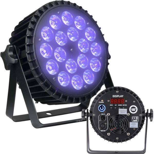 LIGHT4ME ALU QUAD PAR 18x6W RGBW - scénický reflektor